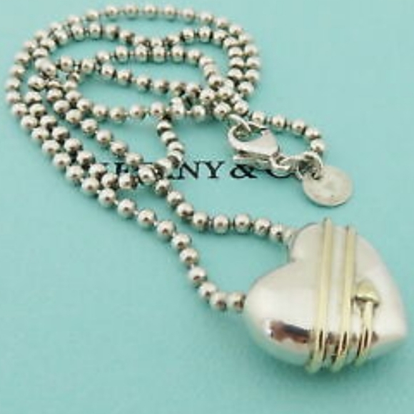 RARE! Tiffany's 925 Sterling Silver Heart ❤️ 16 inches - Picture 3 of 5